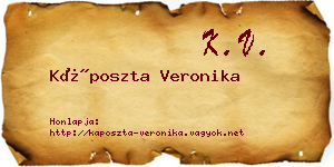 Káposzta Veronika névjegykártya