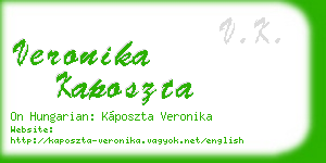 veronika kaposzta business card